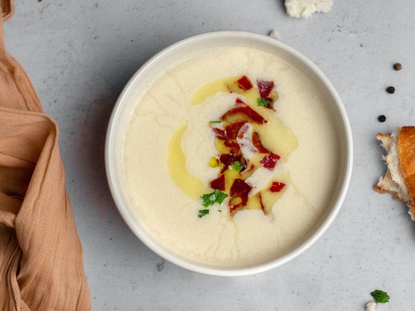 Cremige Wildlieb-Winter-Suppe mit Fenchel Rehsalami