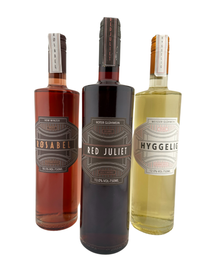 BIO-Glühwein - Trio| BIO & vegan - je 0,75 l Flasche (rot, rosé & weiss)