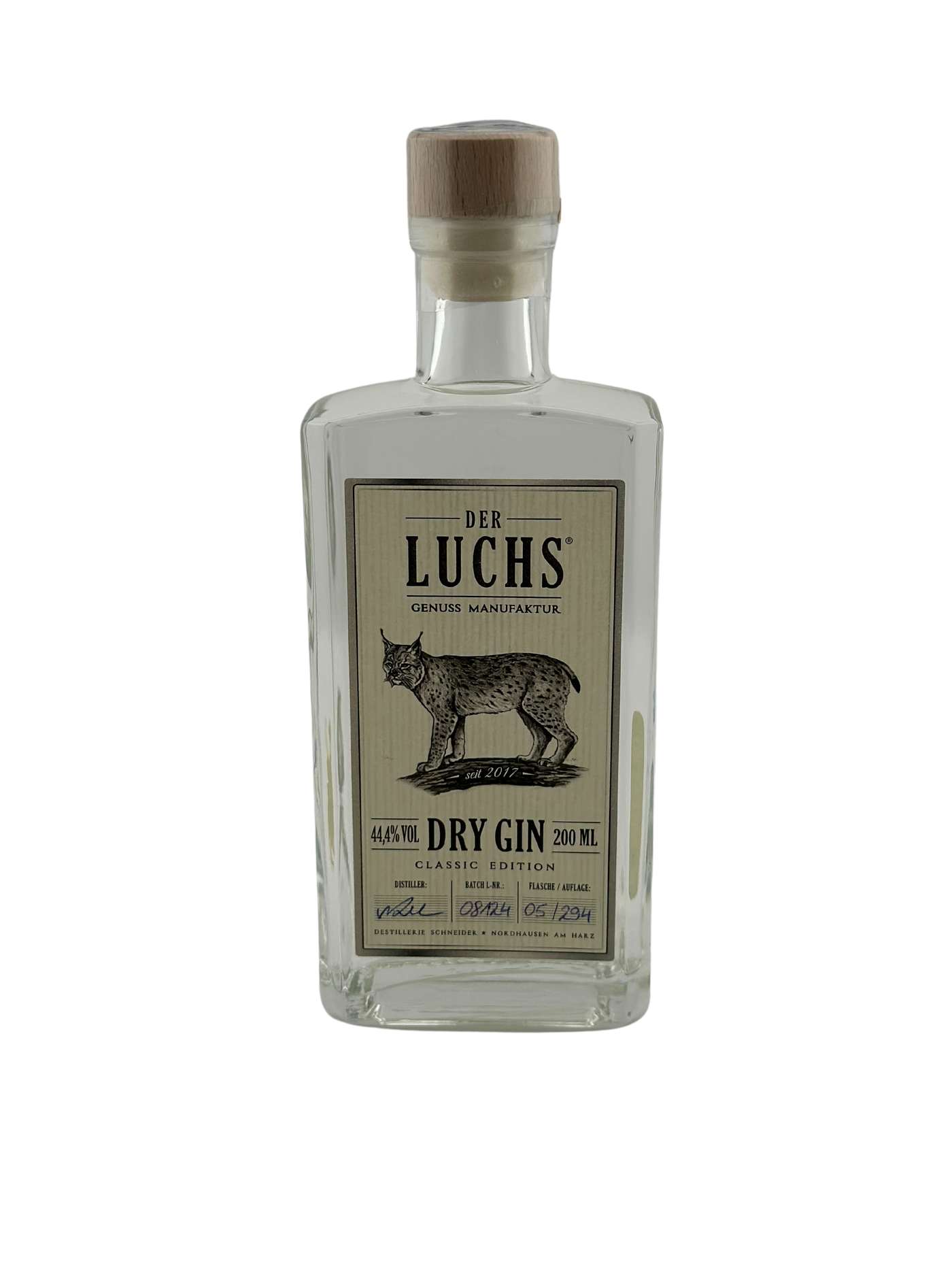 Der Luchs - Dry Gin - Classic Serie - 44,4%vol - 200ml