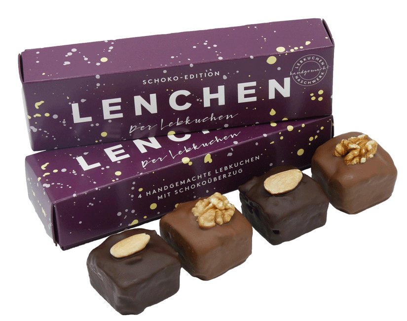 Lenchen Lebkuchen - Box Sprenkel SCHOKO-Mix - 4er Box